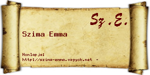 Szima Emma névjegykártya