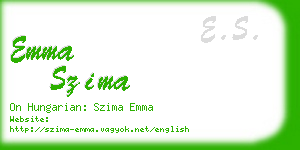 emma szima business card